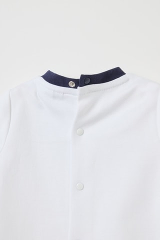 Combinaison en <b>coton biologique</b> - Blanc