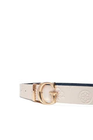 Ceinture réversible - Beige et bleu marine