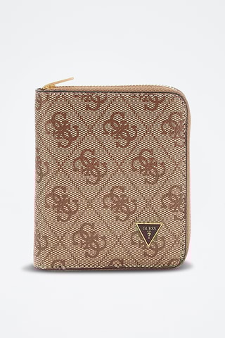 Portefeuille en cuir Milano - Marron et beige