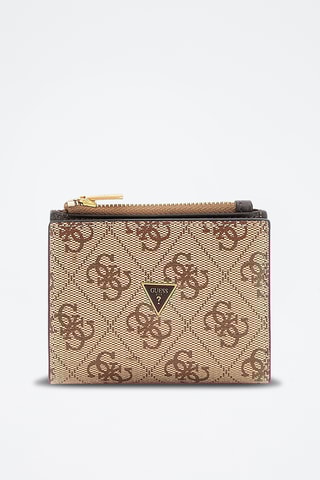 Portefeuille en cuir Milano - Marron et beige