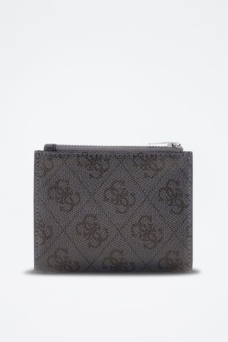 Portefeuille en cuir Milano - Noir et gris foncé