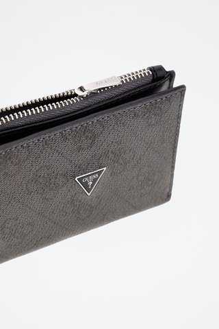 Portefeuille en cuir Milano - Noir et gris foncé