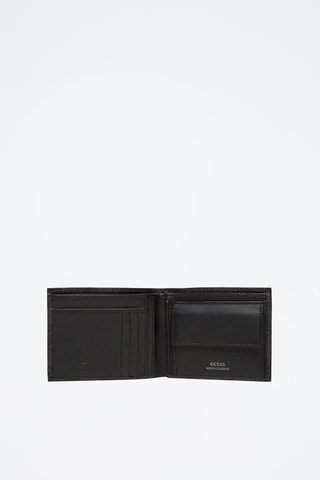 Portefeuille en cuir Milano - Noir et gris foncé