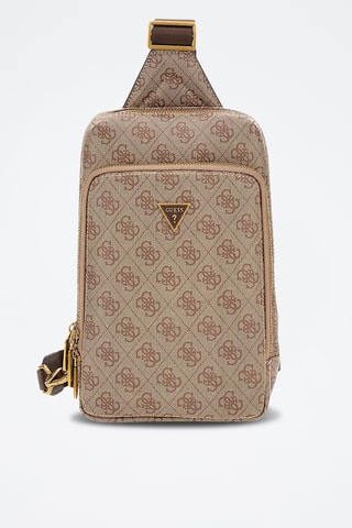 Sac à dos bandoulière Milano - Maron et beige