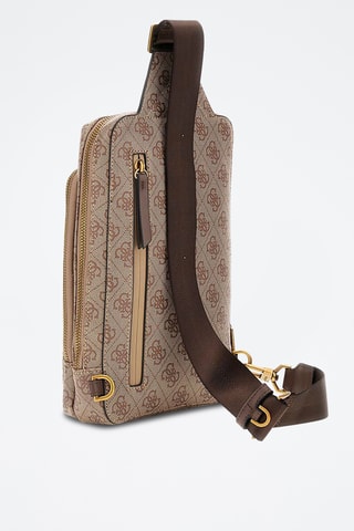 Sac à dos bandoulière Milano - Maron et beige