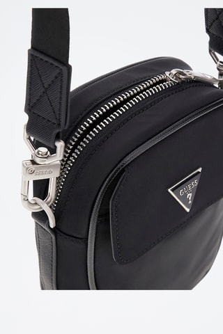 Sac bandoulière Milano - Noir et argenté