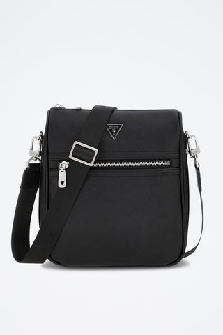 Sac bandoulière Milano - Noir et argenté