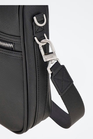 Sac bandoulière Milano - Noir et argenté