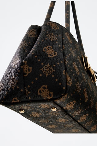 Sac porté épaule Carrie - Noir et marron clair