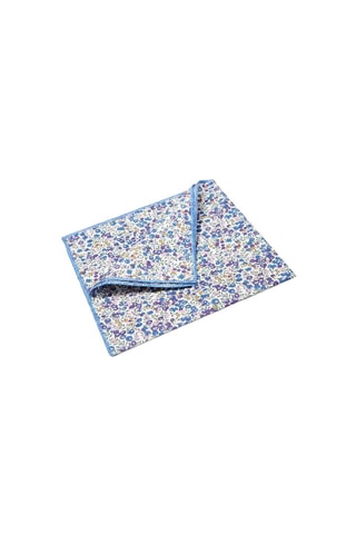 Pañuelo de flores de algodón Le Colonel - Blanco y violeta