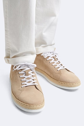 Zapatillas de piel - Beige