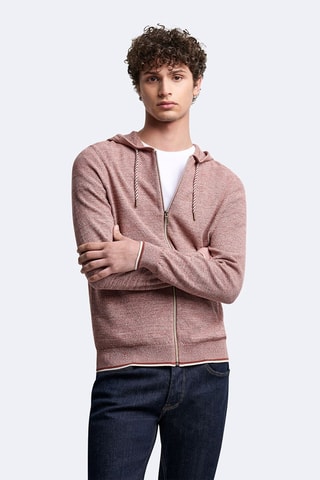 Cárdigan con capucha - Rosa