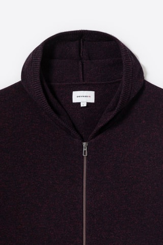 Cárdigan de lana - Burdeos jaspeado