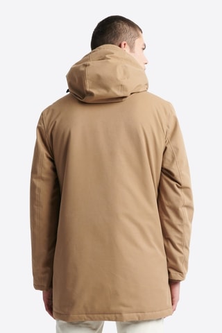 Parka con capucha - Camel