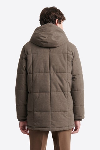 Parka con capucha - Topo