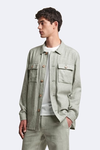 Chaqueta de lino - Verde salvia