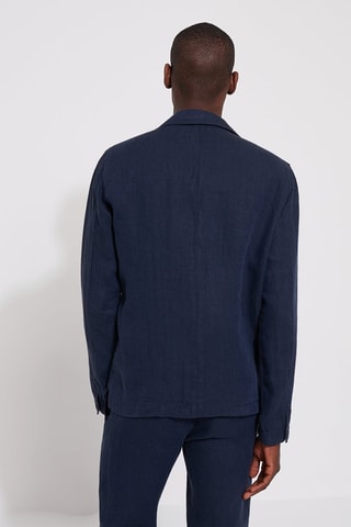 Chaqueta de lino - Azul