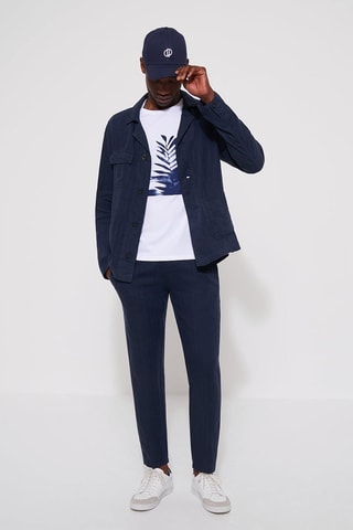 Chaqueta de lino - Azul