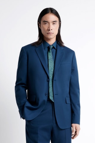 Chaqueta de traje de lana - Azul cobalto