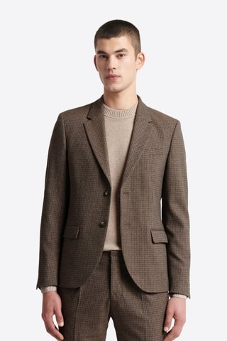 Chaqueta de traje slim fit - Marrón