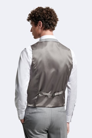 Chaleco de traje de lana - Gris jaspeado