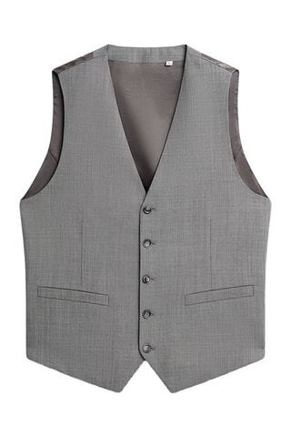 Chaleco de traje de lana - Gris jaspeado