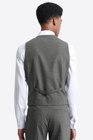 Chaleco de traje de lana - Antracita jaspeado