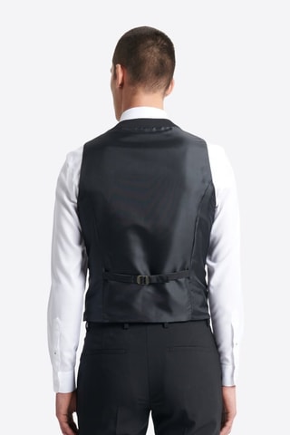 Chaleco de traje de lana - Negro