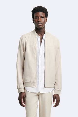 Cazadora de lino - Beige