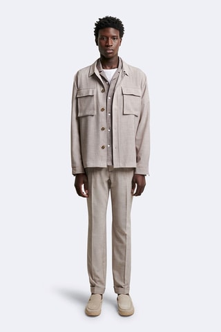 Sobrecamisa regular fit - Beige