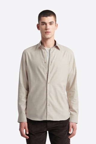 Camisa slim fit - Marfil