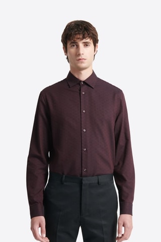 Camisa slim fit - Burdeos