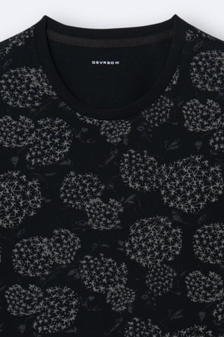 Camiseta slim fit - Negro y crudo