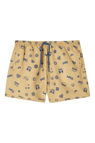 Bañador corto - Amarillo y azul