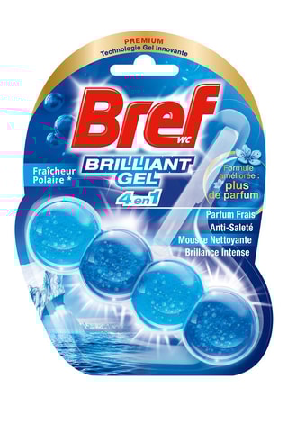 3 x Bloc WC Brilliant Gel Bref WC - Fraîcheur Polaire