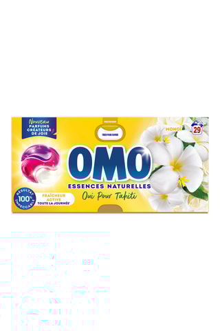 3 x Lessive OMO Oui pour Tahiti - Monoï - 29 lavages
