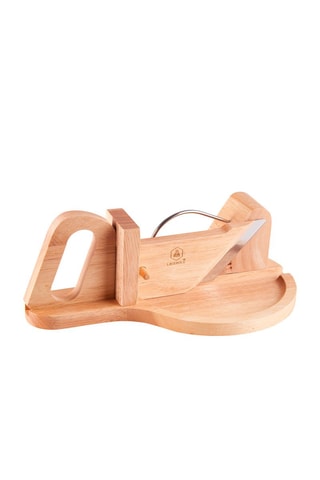 Houten en Roestvrijstalen Worstsnijder 