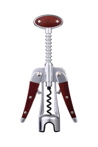 Roestvrijstalen en Houten Kurkentrekker