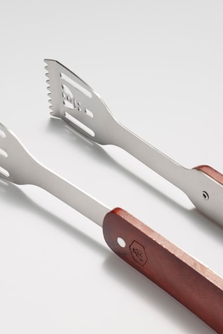 Barbecueset  3-Delig - Roestvrij Staal en Hout 