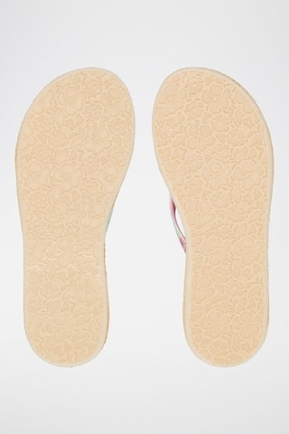 Tongs - Vert d'eau et rose - Roxy