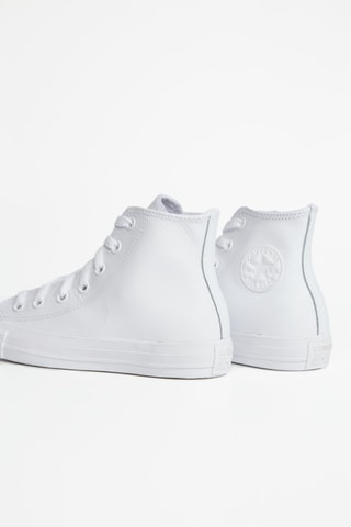 Baskets montantes en cuir Chuck Taylor All Star Hi - Blanc - Converse