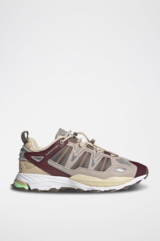 Sneakers en nubuck Hyperturf - Taupe et bordeaux - Adidas