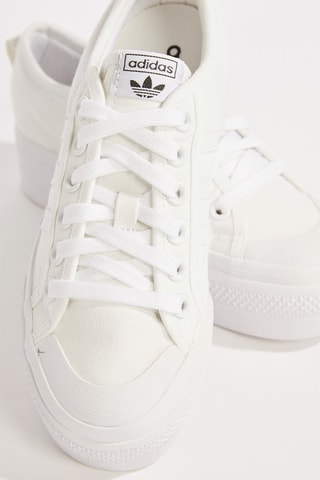 Chaussures d’entraînement plateformes en cuir Originals Nizza - Blanc - Adidas