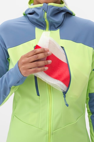 Veste de ski à capuche  Pierra - Vert citron et bleu cobalt - Millet