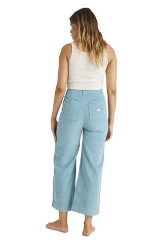Pantalon 7/8 en velours et coton biologique taille haute - Bleu clair - Billabong