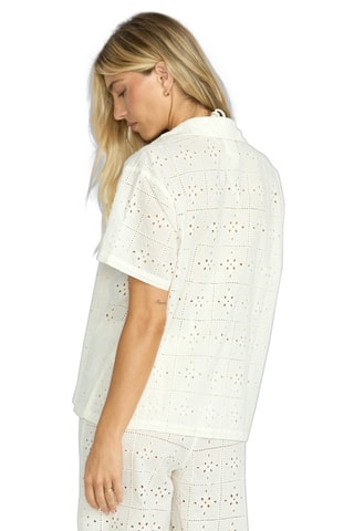 Chemisier oversize de plage en broderie anglaise - Blanc - Billabong