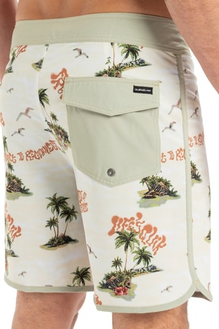 Short de surf - Blanc et vert - Quiksilver