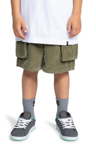 Short cargo taille haute en velours - Vert olive - DC Shoes