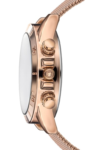 Reloj de cuarzo de acero Valencia - Rosa dorado 