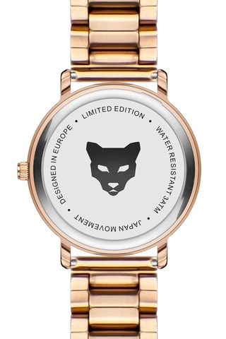 Reloj de cuarzo de acero Verona - Rosa dorado y blanco